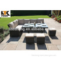 Aluminium table furniture Frame rattan luxury sofas outdoor furniture Outdoor Rattan Table and Sofa Dining Set Furniture